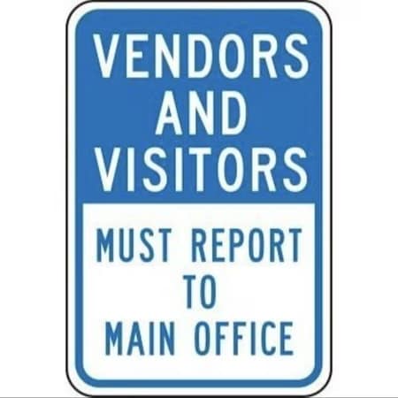 Accuform TRAFFIC SIGN VISITOR PARKING ONLY FRP249RA FRP249RA